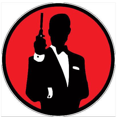 James Bond 007 Classical Circle Logo Vinyl Sticker - Ag Design