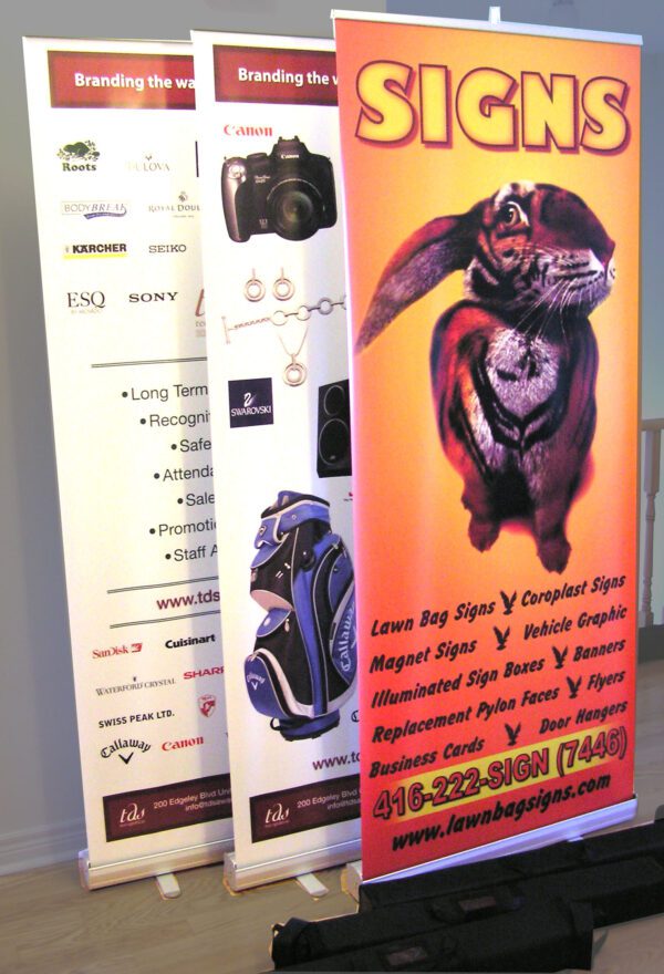 33-5"x80" Roll up Banner Stands