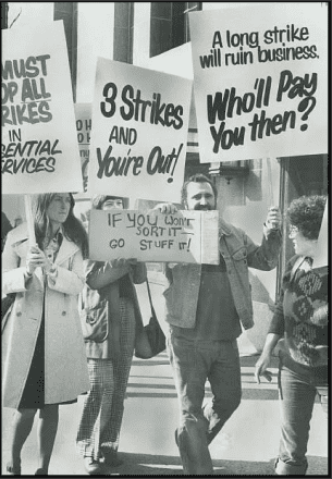 A long strike will ruin business - 3 strikes and you are out - historical photo