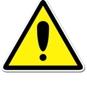 1-60 Danger Warning Caution Triangle Sign Wall Window Vinyl Sticker