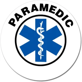 1-60 Emergency Paramedic Round Sign Wall Window Car Vinyl Sticker