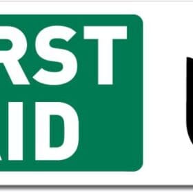 1-60 First Aid Station Wide Sign Wall Window Car Vinyl Sticker