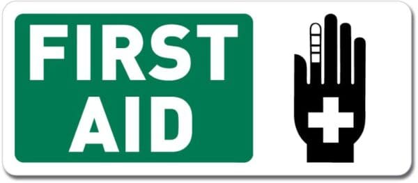 1-60 First Aid Station Wide Sign Wall Window Car Vinyl Sticker