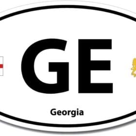 1-60 Georgia GE Euro Color Oval Black Wall Window Car Sticker