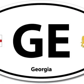 1-60 Georgia GE Euro Color Oval Black Wall Window Car Sticker