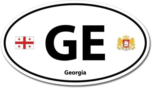 1-60 Georgia GE Euro Color Oval Black Wall Window Car Sticker