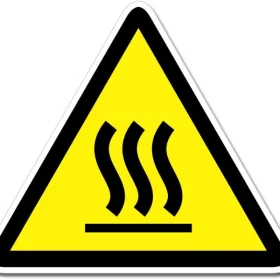 1-60 Hot Surface Warning Caution Triangle Sign Wall Vinyl Sticker