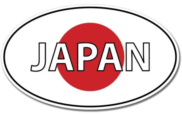 1-60 Japan Oval Euro Flag Wall Window Car Vinyl Sticker