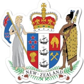 1-60 New Zealand Coat of Arms Emblem Wall Window Car Sticker