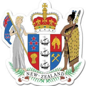 1-60 New Zealand Coat of Arms Emblem Wall Window Car Sticker