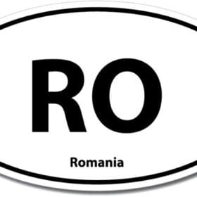 1-60 Romania RO Euro Oval Wall Window Car Vinyl Sticker