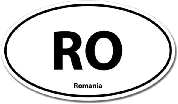 1-60 Romania RO Euro Oval Wall Window Car Vinyl Sticker