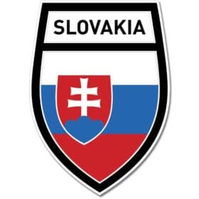 1-60 Slovakia Shield Crest Black Wall Window Car Sticker