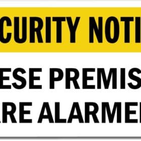 1 Alarmed Security Notice Sign Wall Window Car Vinyl Sticker
