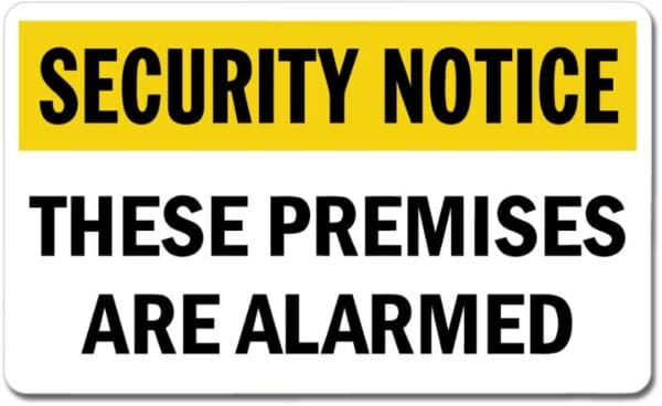 1 Alarmed Security Notice Sign Wall Window Car Vinyl Sticker