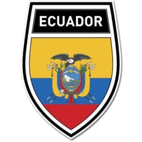 1 Ecuador Shield Crest Wall Window Car Vinyl Sticker