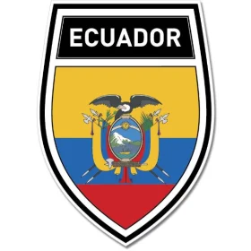 1 Ecuador Shield Crest Wall Window Car Vinyl Sticker