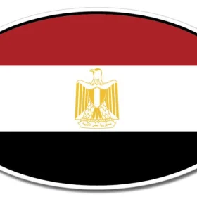 Egypt Oval Euro Flag Vinyl sticker