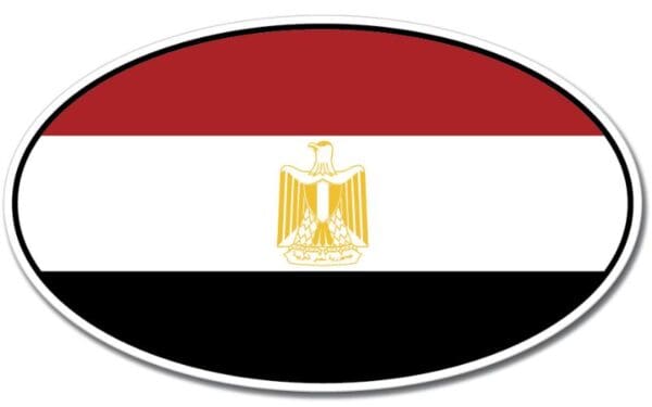 Egypt Oval Euro Flag Vinyl sticker