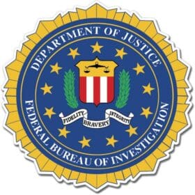1 FBI Federal Bureau of Investigation Seal Car Vinyl Sticker