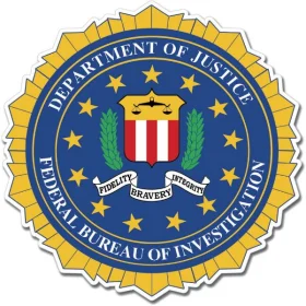 1 FBI Federal Bureau of Investigation Seal Car Vinyl Sticker