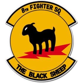 1 US Air Force 8th Fighter Squadron Emblem Car Vinyl Sticker