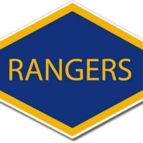 1 US Army Rangers Tab Patch Blue Emblem Window Car Vinyl Sticker