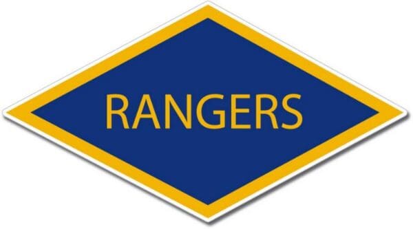 1 US Army Rangers Tab Patch Blue Emblem Window Car Vinyl Sticker