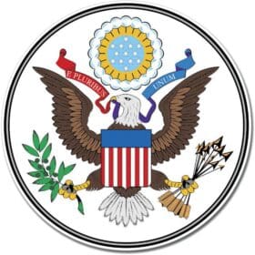 1 US United States National Seal Front Window Car Vinyl Sticker