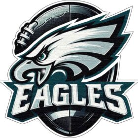Philadelphia Eagles NFL Sports Super Bowl Champions Football Fan Club NFC Pride Team Mascot AI Digital Design Of Bald Eagle vinyl sticker