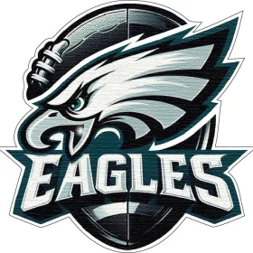 Philadelphia Eagles NFL Sports Super Bowl Champions Football Fan Club NFC Pride Team Mascot AI Digital Design Of Bald Eagle vinyl sticker