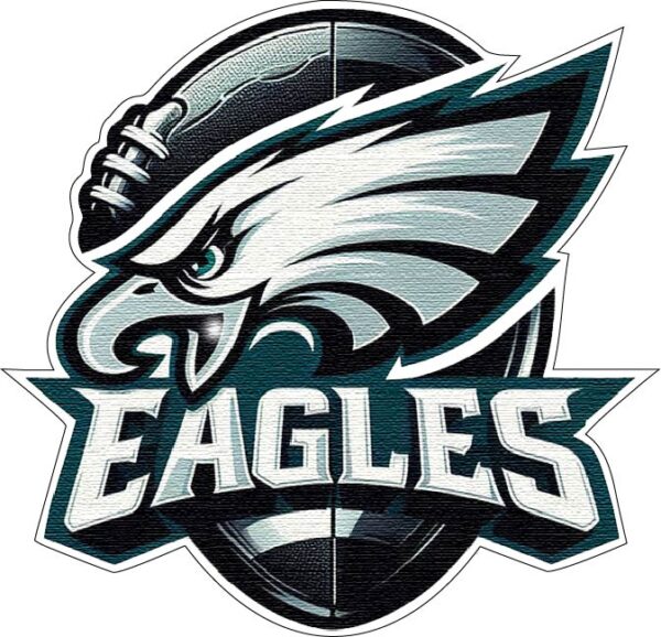 Philadelphia Eagles NFL Sports Super Bowl Champions Football Fan Club NFC Pride Team Mascot AI Digital Design Of Bald Eagle vinyl sticker