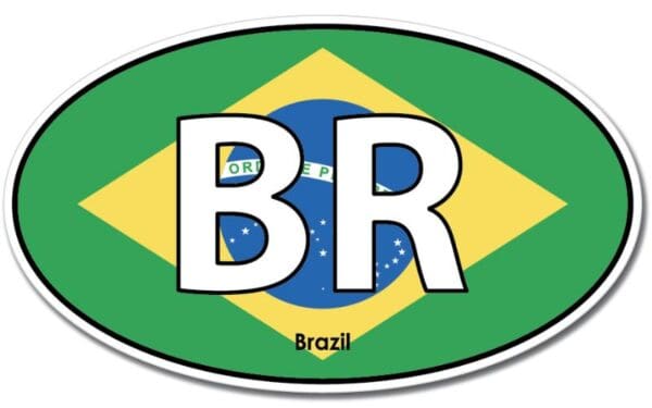 2-20 Brazil Oval Euro Flag Wall Window Car Vinyl Sticker