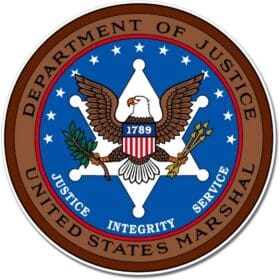 2-20 US Department of Justice Marshal Service Seal Vinyl Sticker
