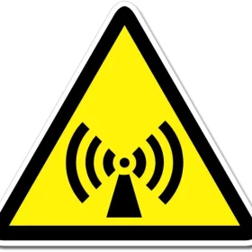 2.20 Non Ionizing Radiation Warning Caution Triangle Sign Sticker