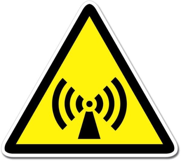 2.20 Non Ionizing Radiation Warning Caution Triangle Sign Sticker