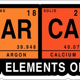Sarcasm Primary Elements Of Humor in Periodic Table Elements vinyl sticker