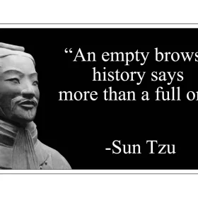 An Empty Browser History Says More Than A Full One Sun Tzu Funny Meme Quote Cheeky Vinyl Sticker