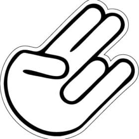 5x5-Shocker-Symbol-Three-Finger-Hand-JDM-Vinyl-Sticker