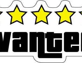 6x3 GTA Wanted 5 Star Notorious