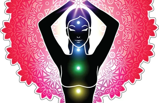 7 Chakres Namaste Meditation Yoga Girl Balance Mantra Aura Art vinyl sticker