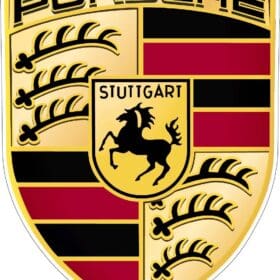 Porsche automobile logo vinyl sticker