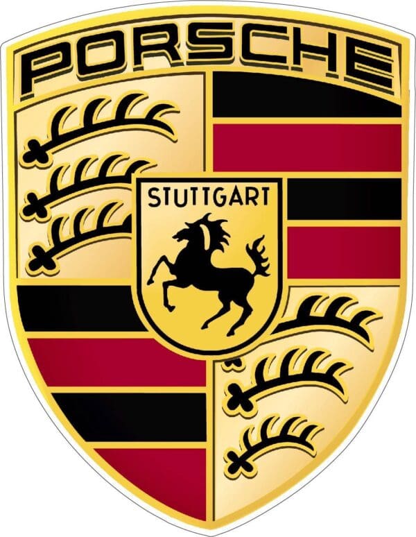 Porsche automobile logo vinyl sticker