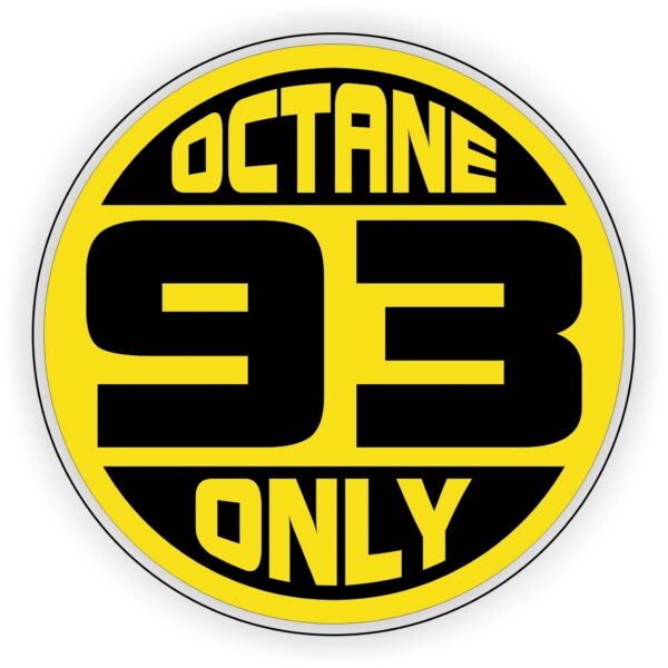 93 Octane ONLY Automotive Fuel Racing Cars High-Performance Speed Engine Power Gasoline Pump Info Label Warning Sign vinyl sticker