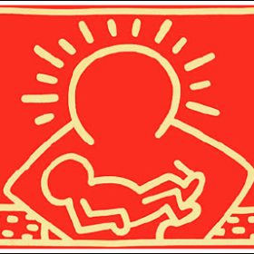 A Very Special Christmas by Bruce Springsteen & Keith Haring vinyl sticker