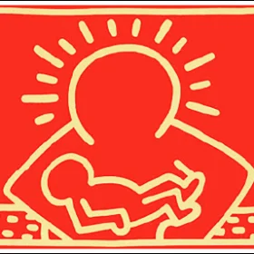 A Very Special Christmas by Bruce Springsteen & Keith Haring vinyl sticker