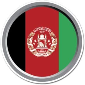Afghanistan Round Flag Wall Window Car Vinyl Sticker Decal