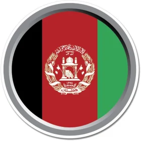 Afghanistan Round Flag Wall Window Car Vinyl Sticker Decal