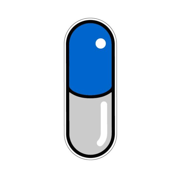 Akira-Kaneda-Blue-Pill-vinyl-sticker