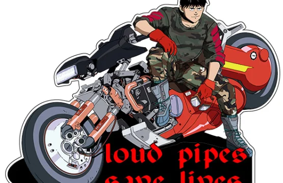 Akira Kaneda Loud Pipes Save Lives Futuristic Motorcycle Bike vinyl sticker